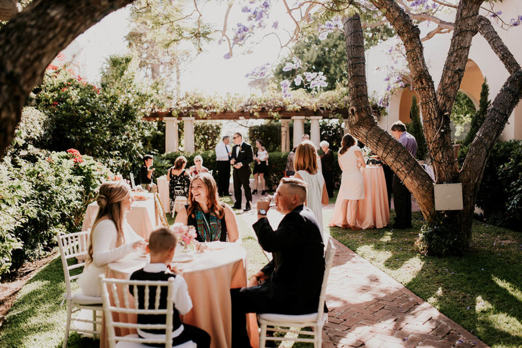 wedding reception at La Jolla Woman's Club
