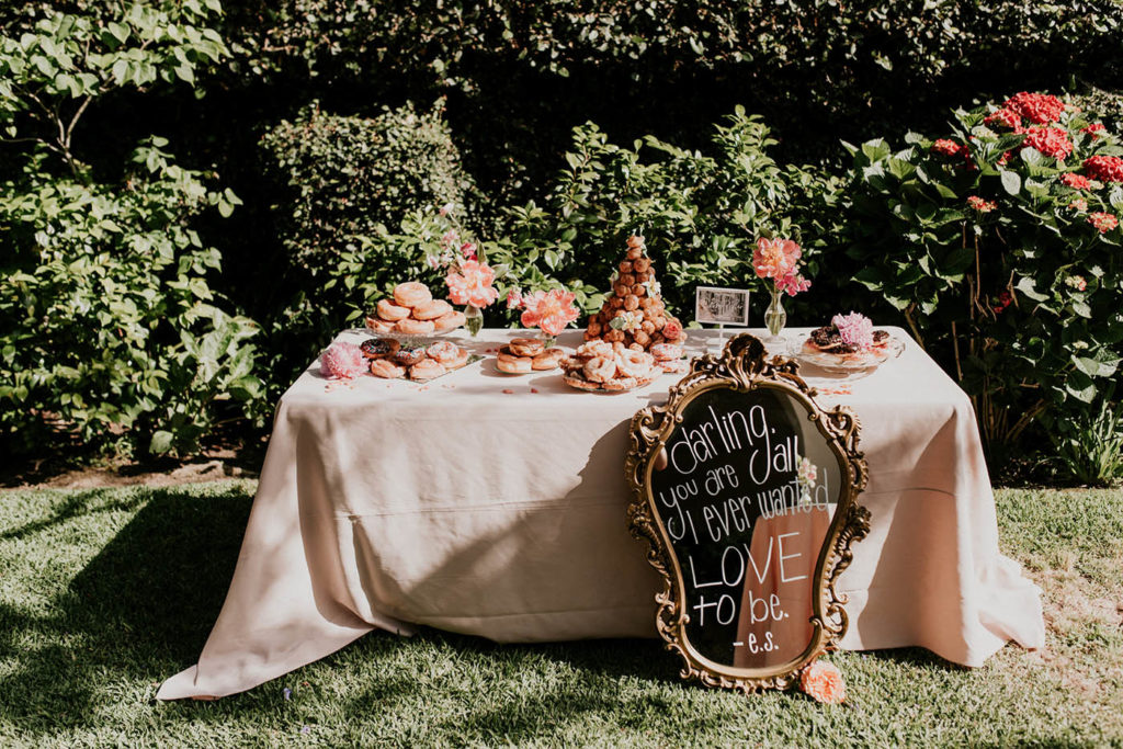 dessert table wedding ideas for a La Jolla Woman's Club wedding