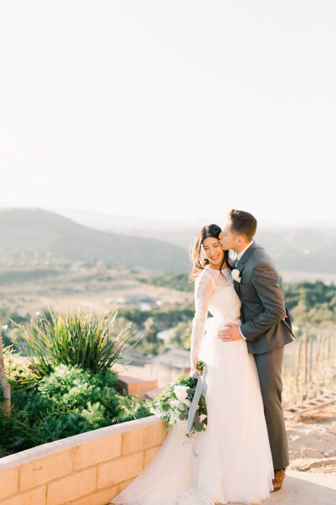 Bride and Groom at Cordiano Winery