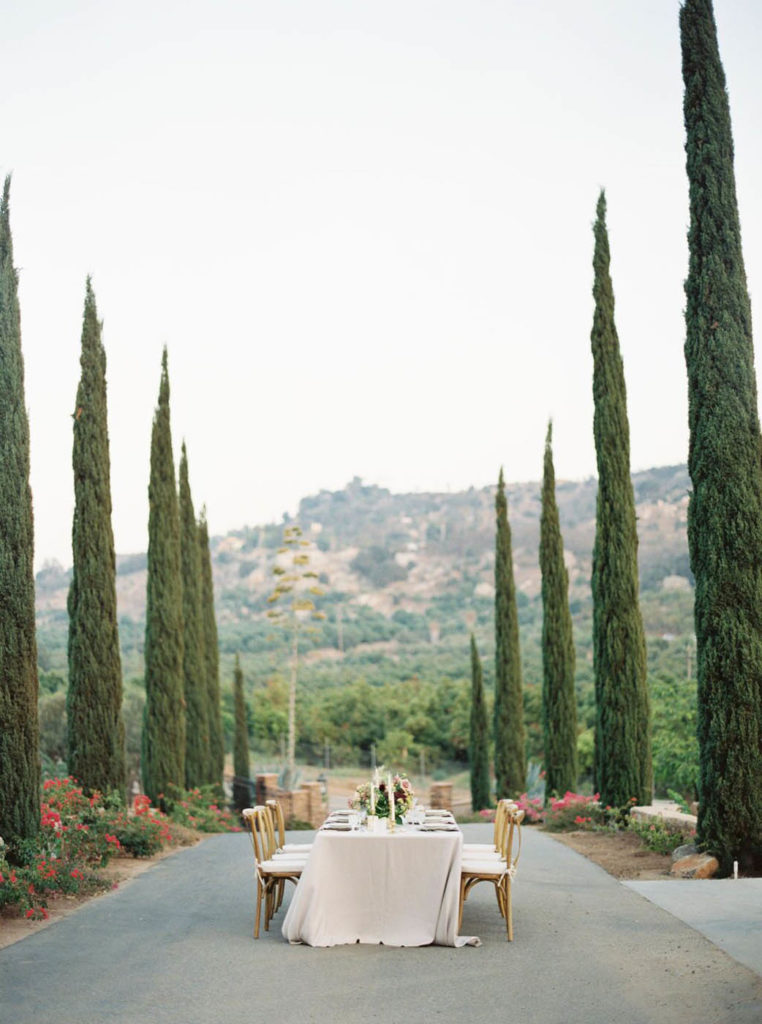 winery table setting 